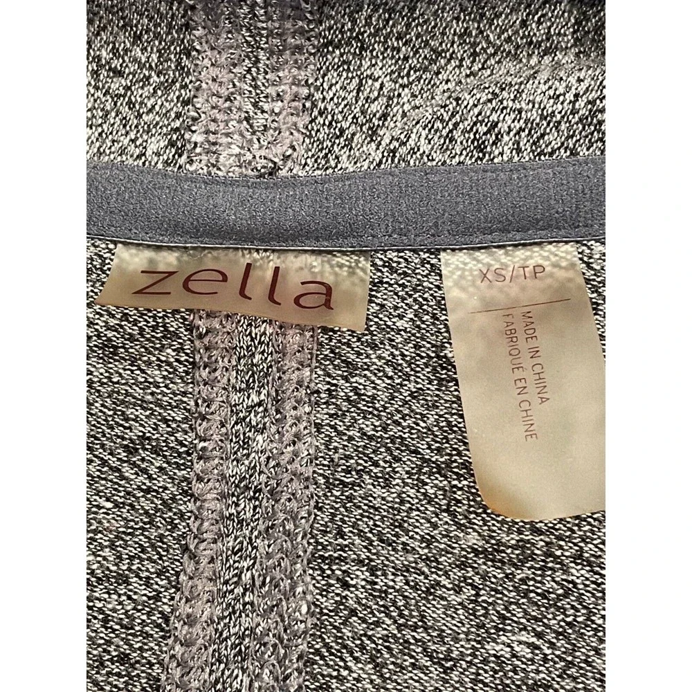 Zella Enlighten Me Cardigan Womens XS Gray Draped Wrap Athleisure‎ Thumbhole